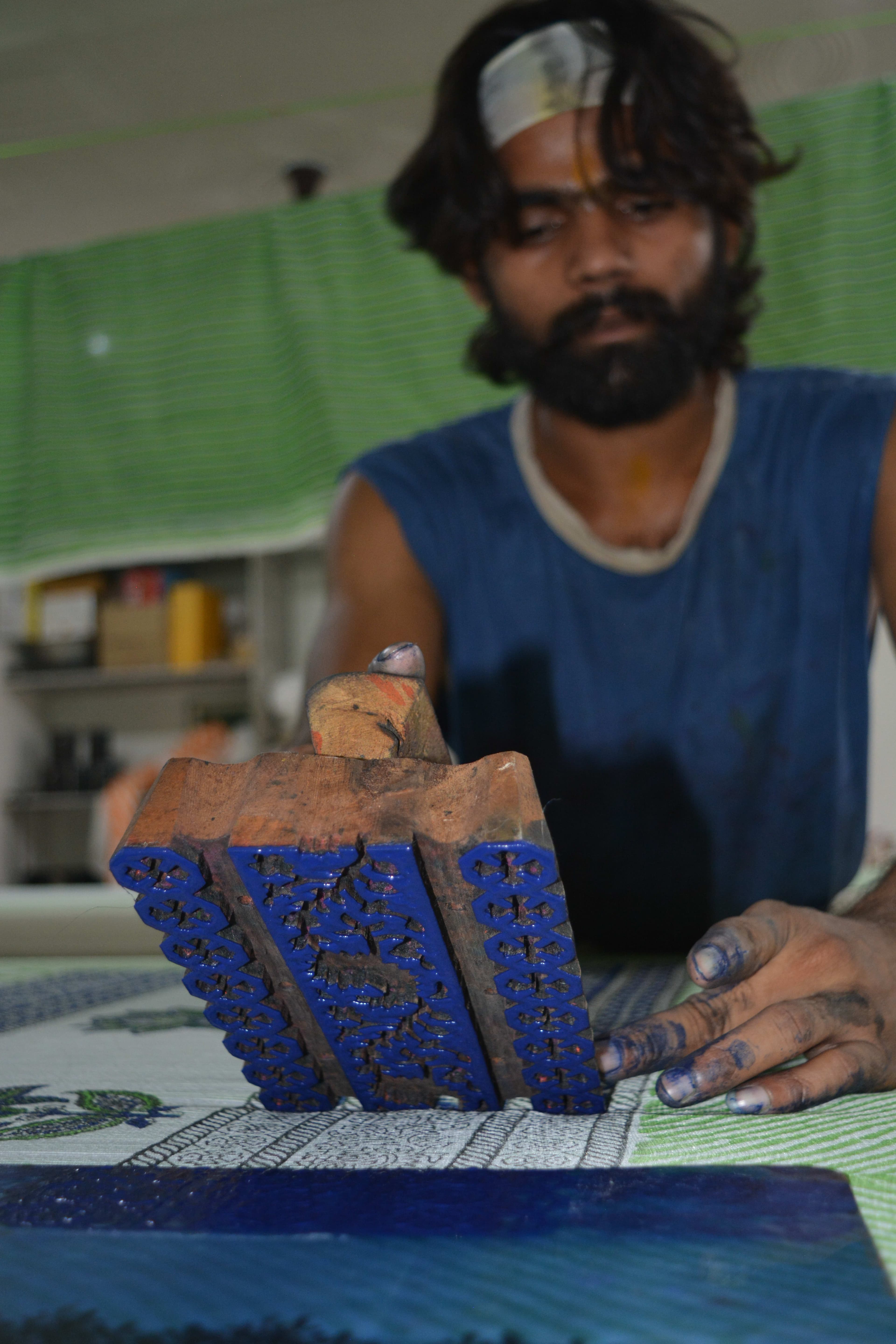 How a block print is made